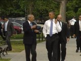 El sorprendente paseo de Obama por las calles de Washington