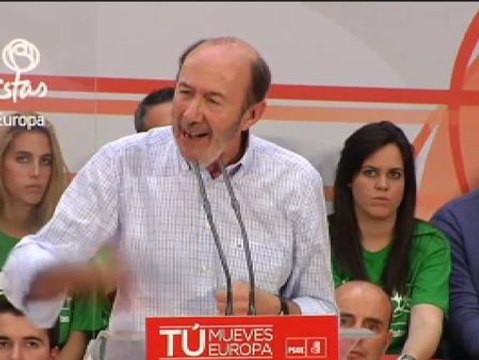 Rubalcaba: Tenemos que votar en A para que no ganen quienes pagan en B