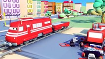 Troy le Train et le Camion de Pompier à Car City | Dessin animés pour enfants