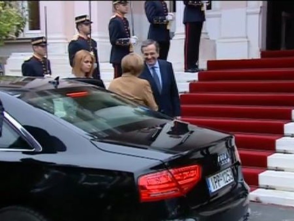 Angela Merkel se encuentra con el Primer Ministro de Grecia en Atenas