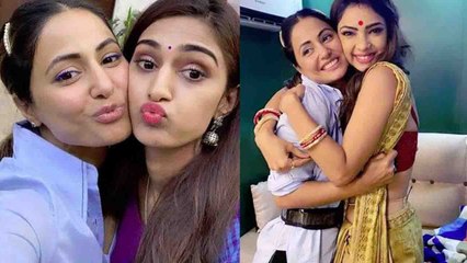 Hina Khan aka Komolika meets Erica Fernandes & Parth  on set of Kasauti Zindagi Kay | FilmiBeat