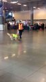 This Dog is very Happy on his first day of job