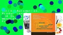 Online Automation, Production Systems, and Computer-Integrated Manufacturing  For Free