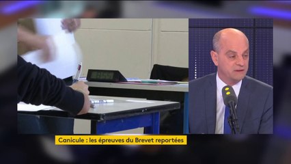 #Canicule : annuler le brevet des collèges "aurait été une mauvaise chose" affirme Jean-Michel Blanquer