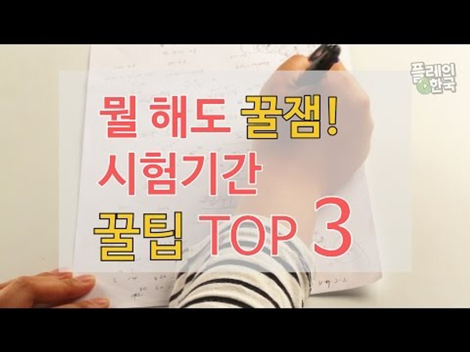 뭘 해도 꿀잼! 시험기간 꿀팁 TOP 3