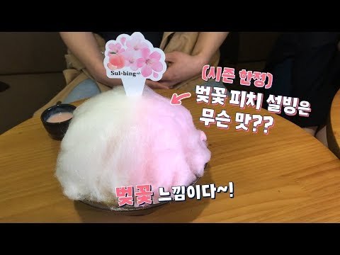 오늘 나온 벚꽃 피치 설빙 솔직리뷰ㅋㅋ [그뤠! Eat]