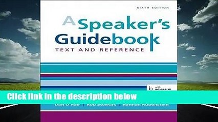 [GIFT IDEAS] A Speaker's Guidebook: Text and Reference