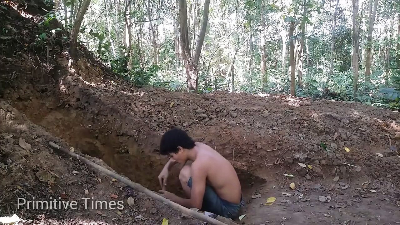 Primitive Times -  Underground Hut - Primitive Technology Part 05