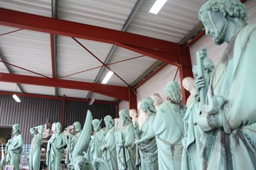 Les 12 apôtres de Notre-Dame de Paris en restauration à la SOCRA