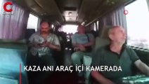 Araç içi kamera kaza anını kaydetti!