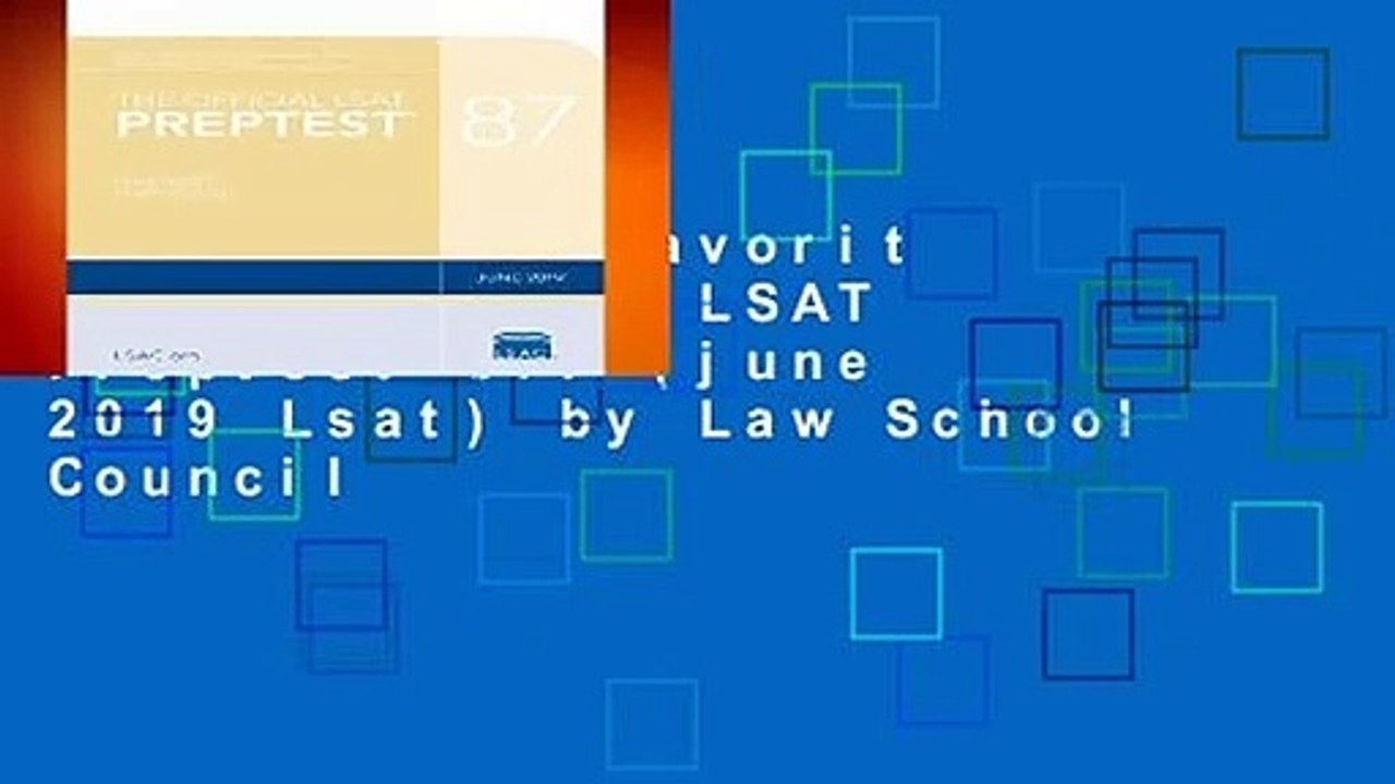 Popular to Favorit  The Official LSAT Preptest 87: (june 2019 Lsat) by Law School Council