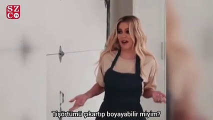 Jenner Kardashian Tşörtünü çıkarıp resim yaptı