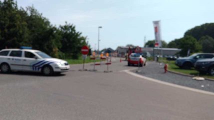 Fuite de gaz dans le zoning de cuesmes.Video Eric Ghislain