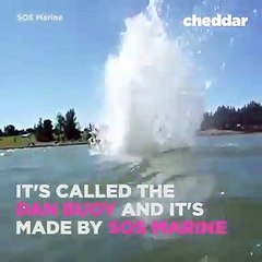 This buoy makes it easy to spot a man overboard