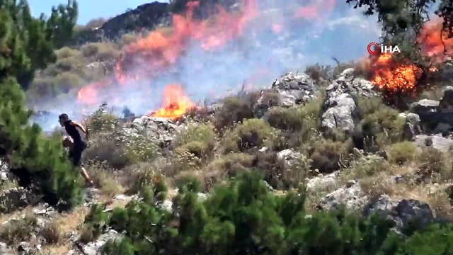 Balıkesir'de korkutan orman yangın: Yangına havadan ve karadan müdahale ediliyor