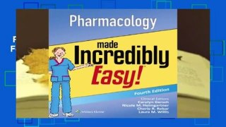 Pharmacology Made Incredibly Easy  For Kindle