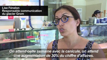 En pleine canicule à Paris, boom des ventes de glaces