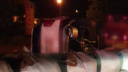 경기 포천서 버스가 앞서가던 승용차 추돌...1명 부상 / YTN
