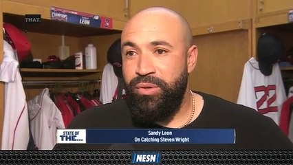 Sandy Leon Discusses Catching Steven Wright