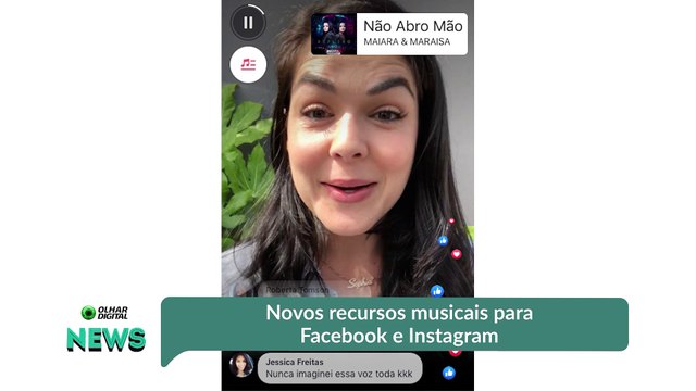 Novos recursos musicais para Facebook e Instagram