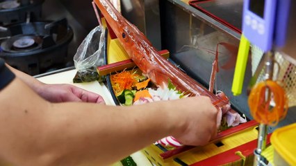 Japanese Street Food - RED CORNET FISH Sashimi Japan Okinawa Seafood