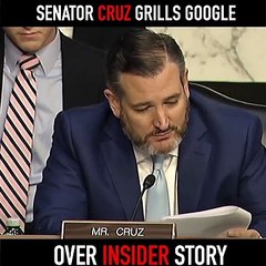 Senator Cruz Grills Google Executive Over Insider Story