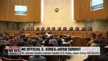 S. Korea, Japan likely to leave G20 Summit without resolving labor dispute