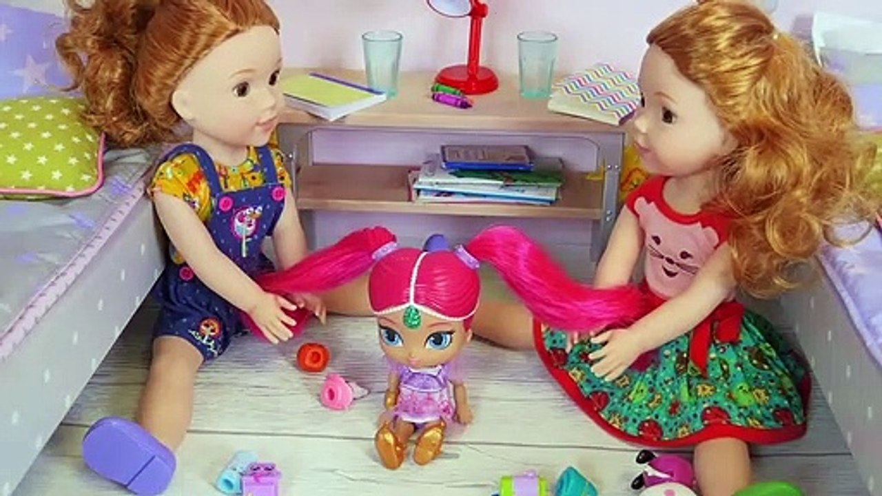 American Girl Baby Doll Sisters Play Shimmer and Shine Toys
