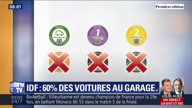 Circulation différenciée en Île-de-France: pour la première fois, les vignettes Crit'Air 3 doivent rester au garage