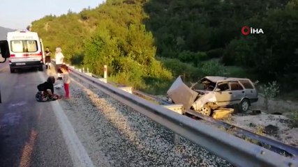 Otomobil tarlaya uçtu: 1 ölü, 5 yaralı