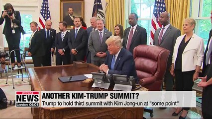 Trump to hold third summit with Kim Jong-un at "some point"