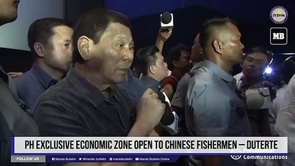 PH exclusive economic zone open to Chinese fishermen – Duterte