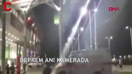 6.2'lik deprem anı kameraya böyle yansıdı