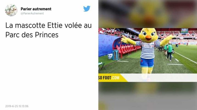 Coupe du monde féminine 2019 : Le costume de la mascotte Ettie a été dérobé au Parc des Princes