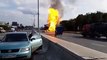 See the extent of the destruction of a truck accident carrying gas cylinders !!!