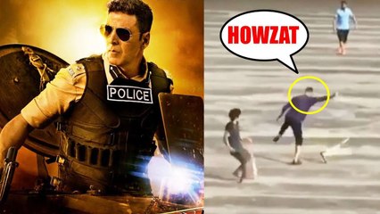 Akshay Kumar Playing Cricket On The Sets Of Film Sooryavanshi Celebrates Wicket In Funny Ways