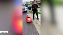 Florida Officer Goes Viral After 'Pulling Over' 10-Month-Old Daughter In Toy Car