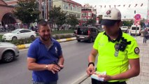 Kırmızı ışıkta geçen yayalara 108 lira para cezası kesildi - EDİRNE