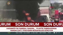 #SONDAKİKA Hadımköy'de plastik fabrikasında yangın çıktı