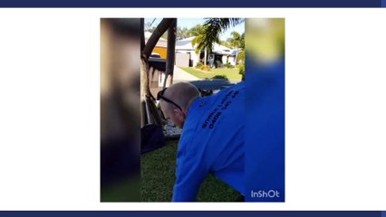 Trovano un pitone enorme nel loro giardino 3641