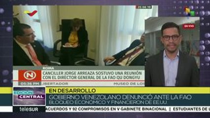 Venezuela destaca en FAO compromiso en alimentación pese al bloqueo