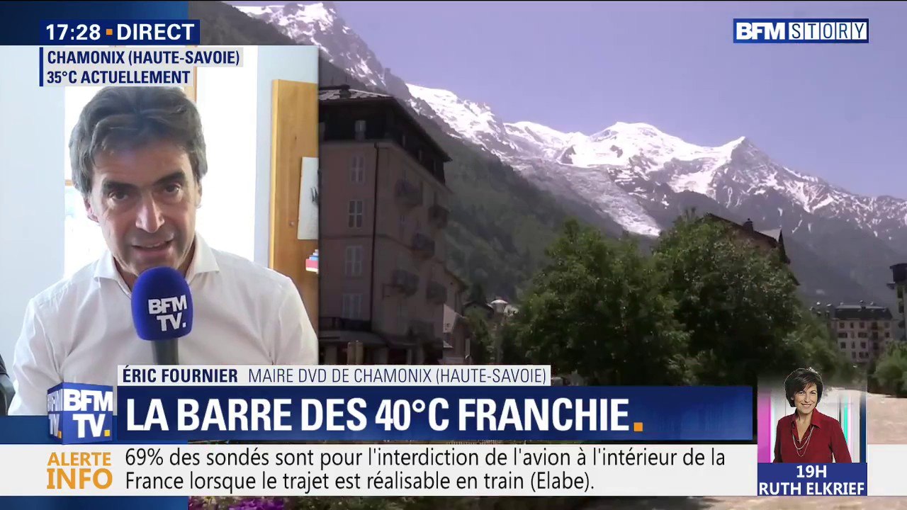 Canicule: le maire de Chamonix appelle à "accélérer et bouger pour faire face à la crise climatique qui s'annonce"