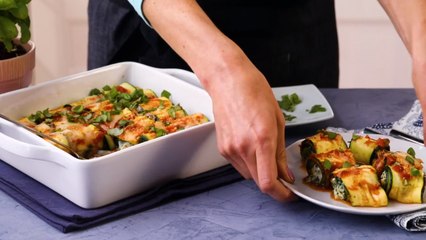 How To Make Zucchini Lasagna Rolls with Smoked Mozzarella