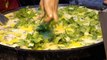 Biggest Pan Of Taiwanese Oyster Omelette Being Cooked