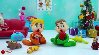 SUPERHERO BABY RESCUES PUPPY DOG  Play Doh Cartoons For Kids
