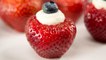 How to Make Patriotic Cheesecake Stuffed Strawberries