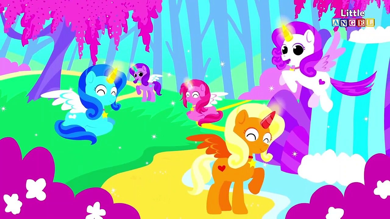 Ten Little Unicorns, My Little Pony & London Bridge with Princess Belle | Kids Songs by Little Angel