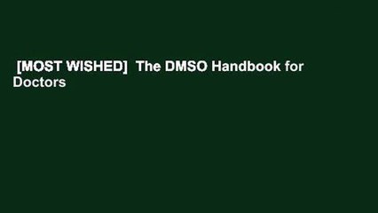 [MOST WISHED]  The DMSO Handbook for Doctors