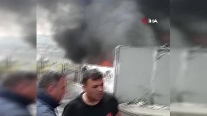 Hadımköy'de fabrika yangını