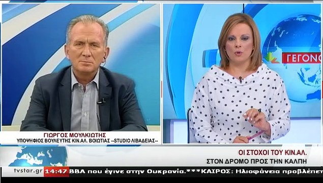Ο υποψήφιος βουλευτής ΚΙΝ.ΑΛ. ΒΟΙΩΤΙΑΣ, Γ.ΜΟΥΛΚΙΩΤΗΣ, στο STAR Κεντρικής Ελλάδας